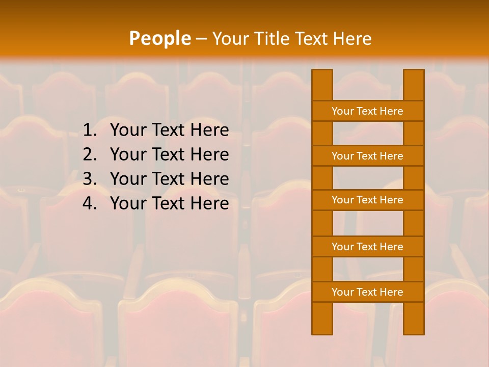 Photograph Of The Rows Of Theatre Seats PowerPoint Template