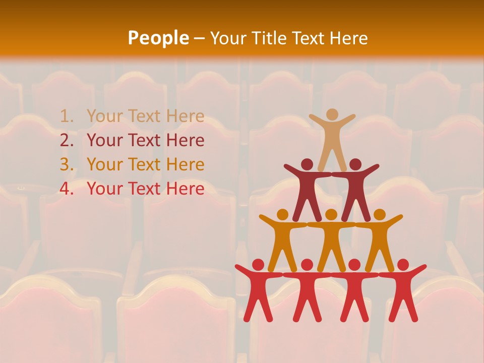 Photograph Of The Rows Of Theatre Seats PowerPoint Template