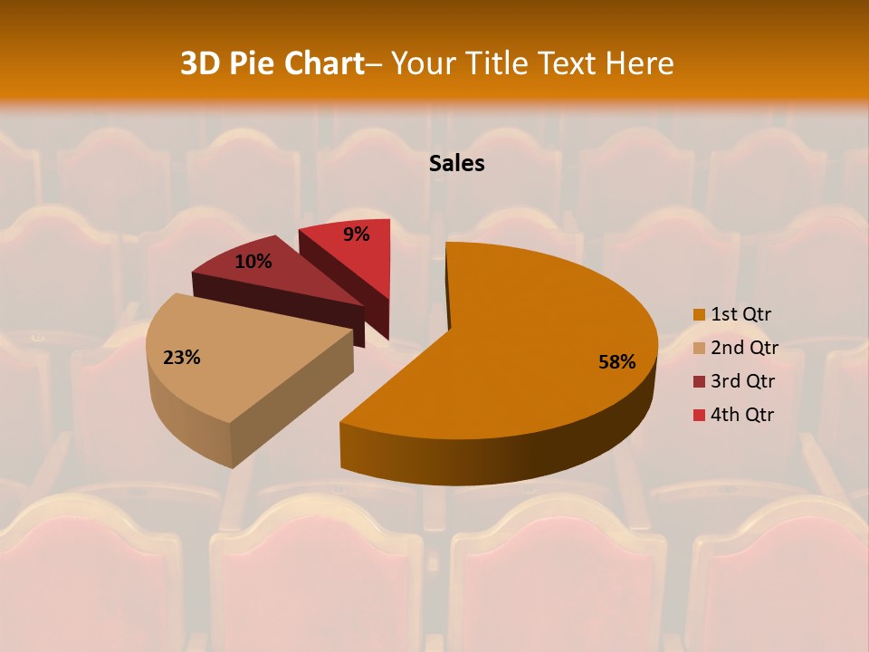 Photograph Of The Rows Of Theatre Seats PowerPoint Template