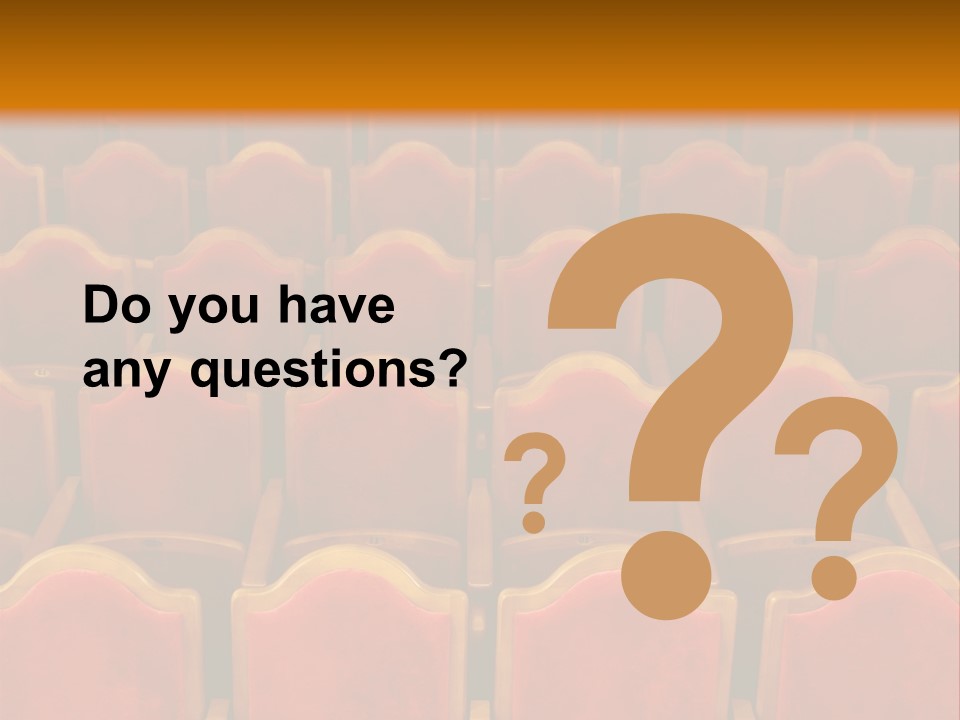 Photograph Of The Rows Of Theatre Seats PowerPoint Template