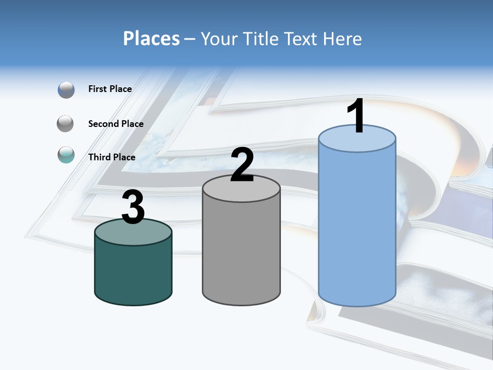 A Book Is Open On A White Background PowerPoint Template