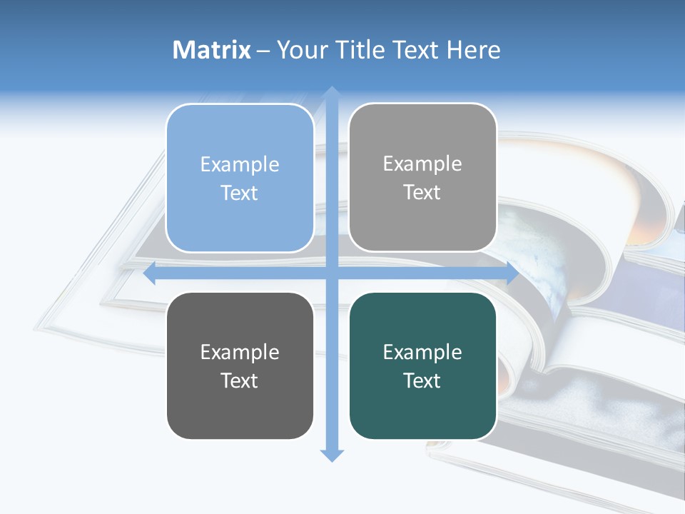 A Book Is Open On A White Background PowerPoint Template