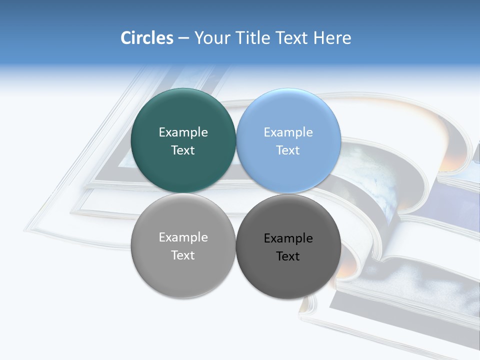 A Book Is Open On A White Background PowerPoint Template