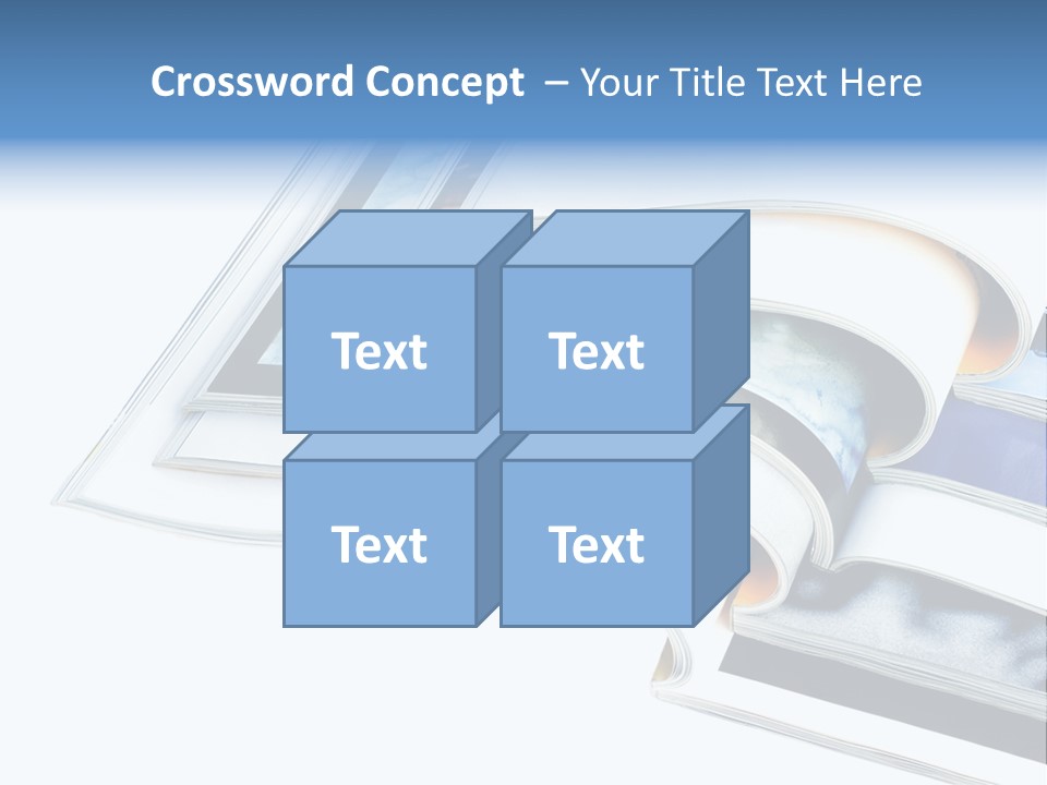 A Book Is Open On A White Background PowerPoint Template