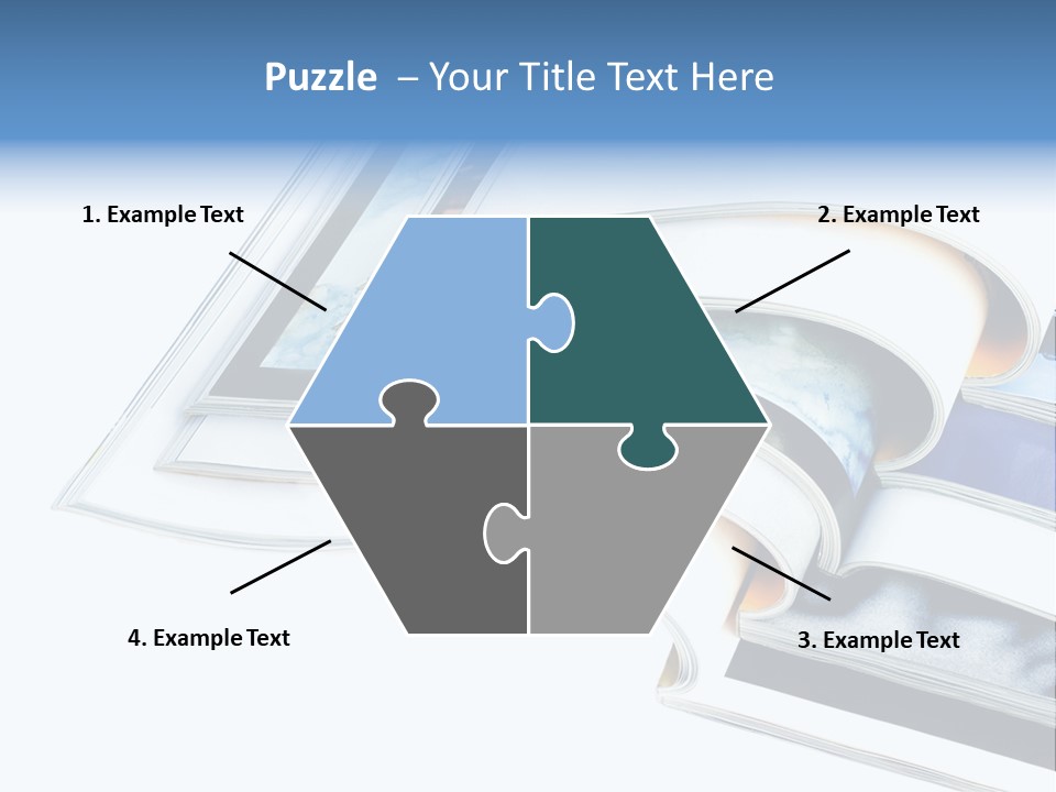 A Book Is Open On A White Background PowerPoint Template