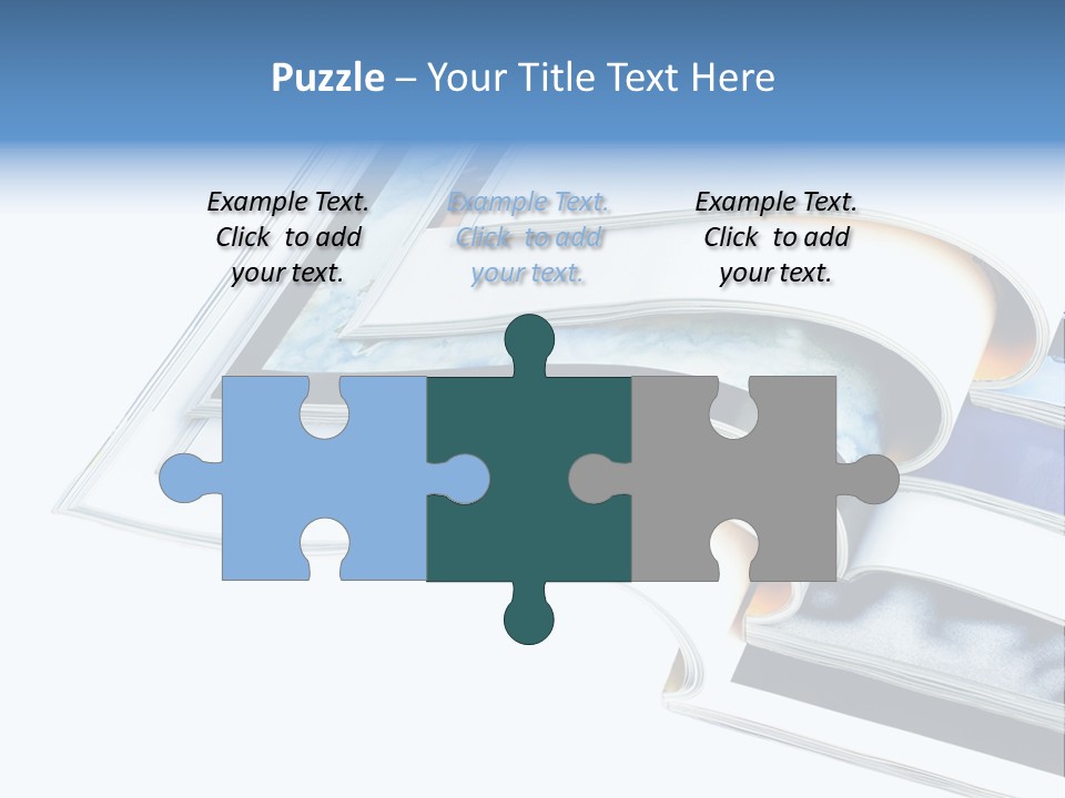 A Book Is Open On A White Background PowerPoint Template