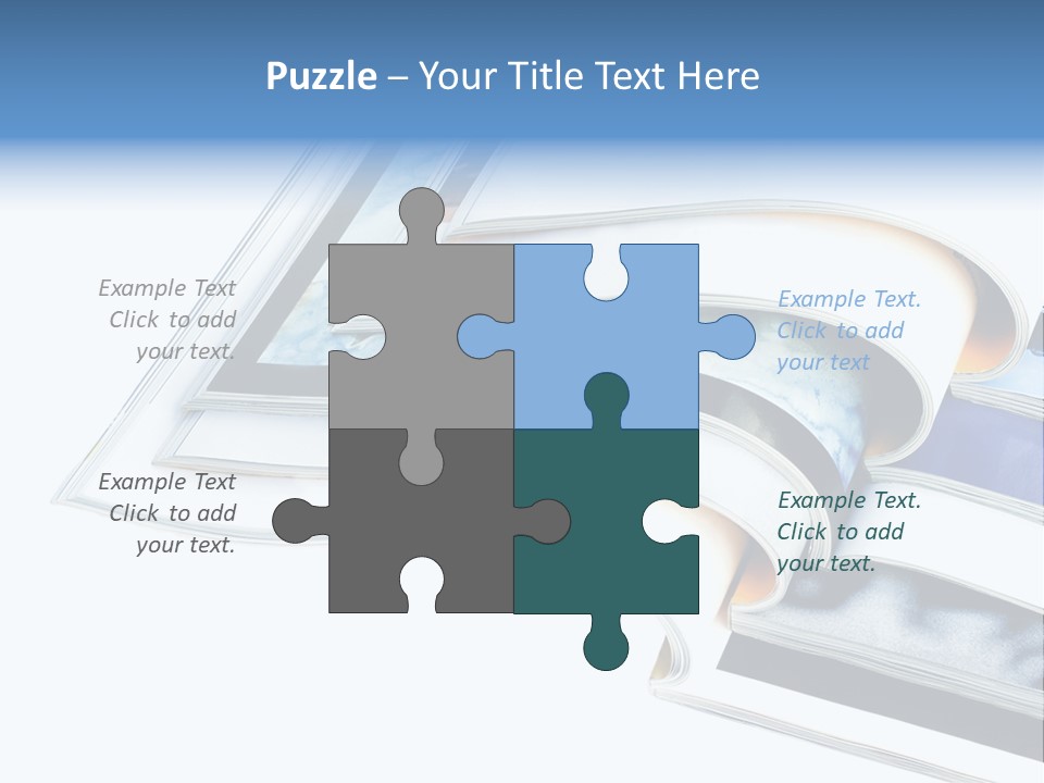 A Book Is Open On A White Background PowerPoint Template