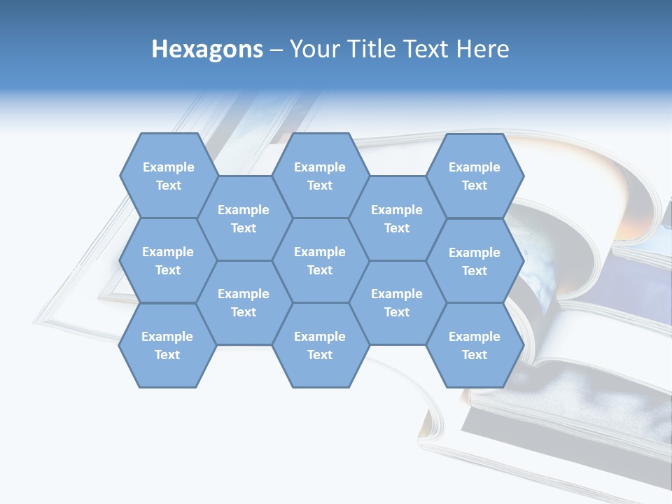 A Book Is Open On A White Background PowerPoint Template