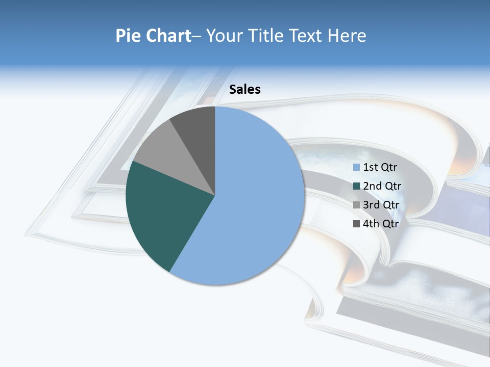 A Book Is Open On A White Background PowerPoint Template