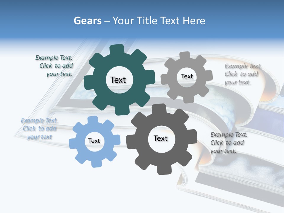 A Book Is Open On A White Background PowerPoint Template