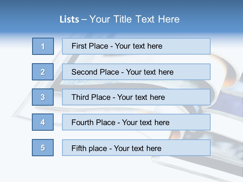 A Book Is Open On A White Background PowerPoint Template