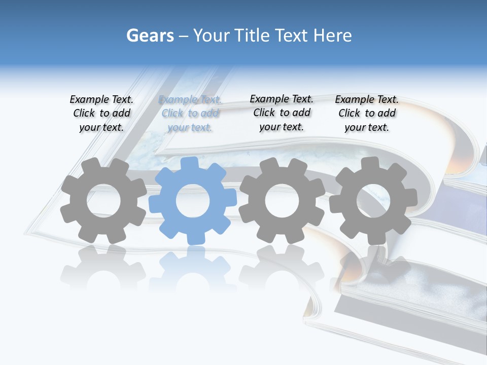 A Book Is Open On A White Background PowerPoint Template