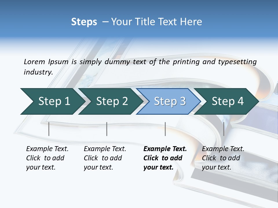 A Book Is Open On A White Background PowerPoint Template