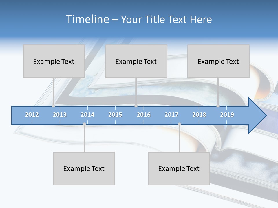 A Book Is Open On A White Background PowerPoint Template