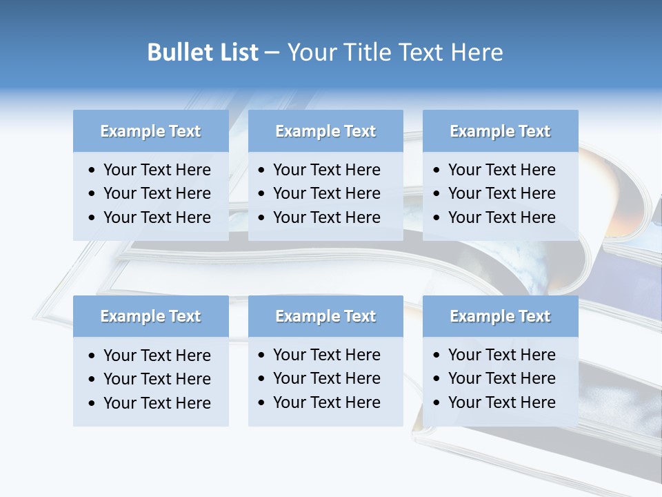 A Book Is Open On A White Background PowerPoint Template