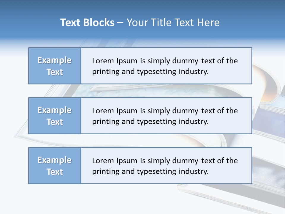A Book Is Open On A White Background PowerPoint Template