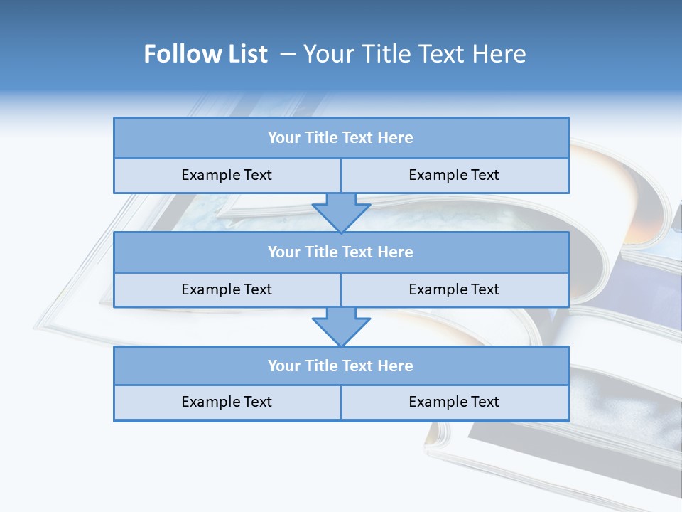 A Book Is Open On A White Background PowerPoint Template