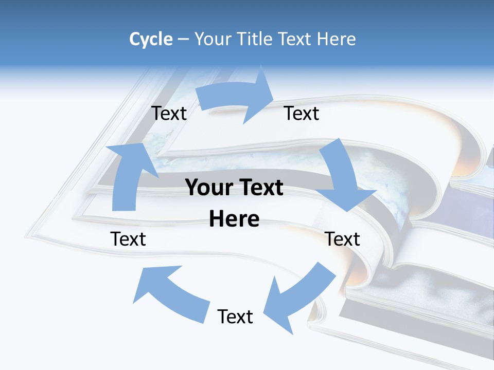 A Book Is Open On A White Background PowerPoint Template