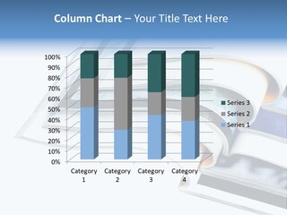 A Book Is Open On A White Background PowerPoint Template