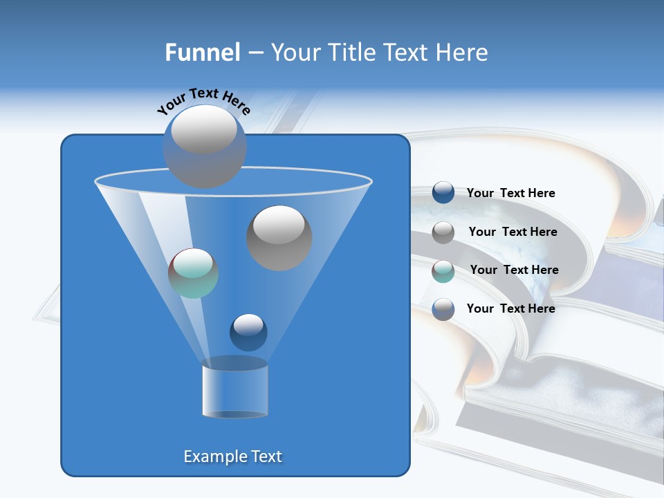 A Book Is Open On A White Background PowerPoint Template