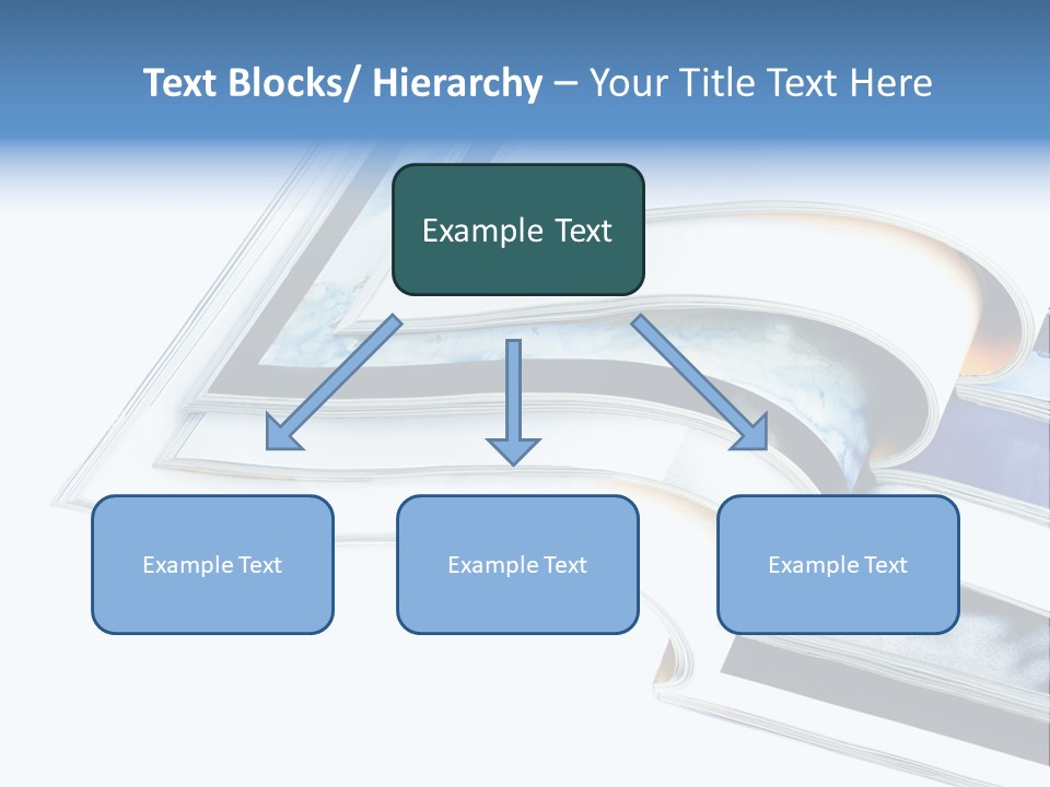 A Book Is Open On A White Background PowerPoint Template