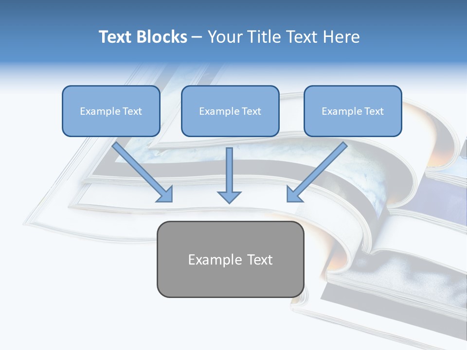 A Book Is Open On A White Background PowerPoint Template