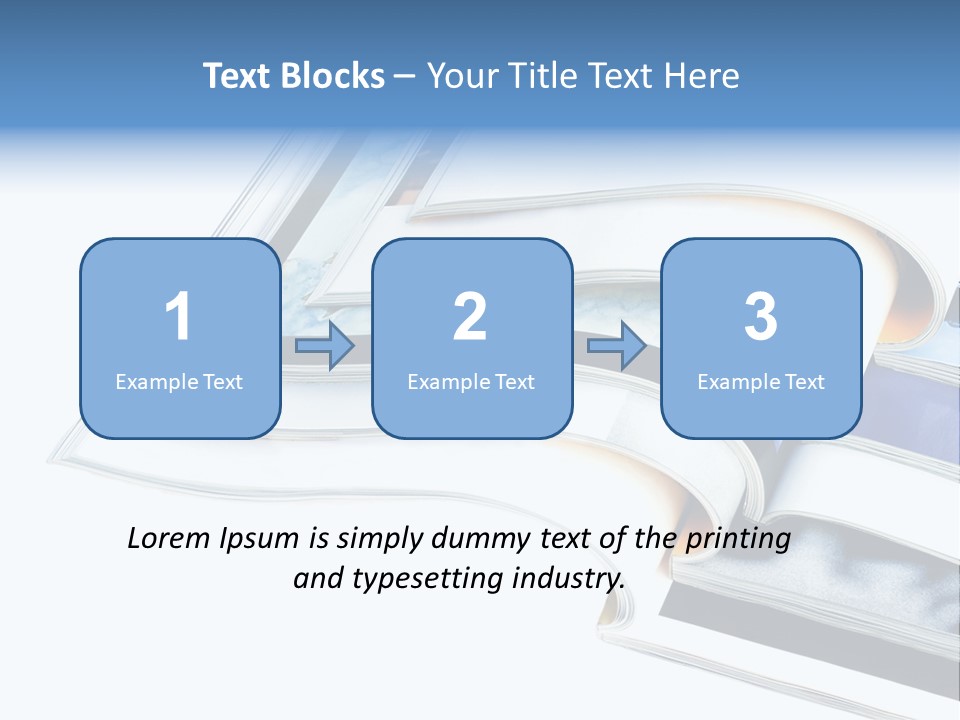 A Book Is Open On A White Background PowerPoint Template
