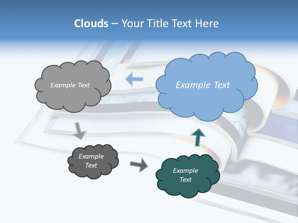 A Book Is Open On A White Background PowerPoint Template