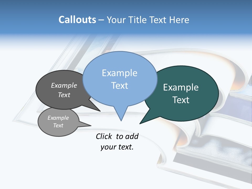 A Book Is Open On A White Background PowerPoint Template