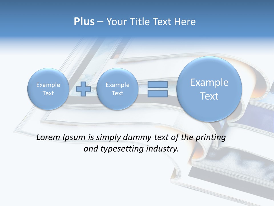 A Book Is Open On A White Background PowerPoint Template
