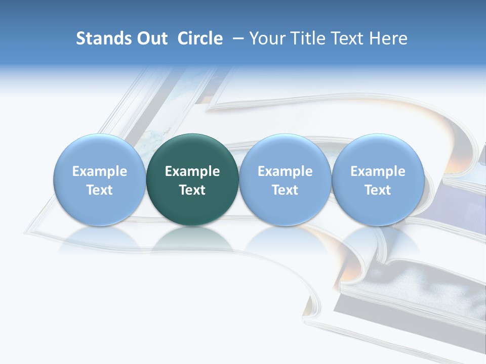 A Book Is Open On A White Background PowerPoint Template