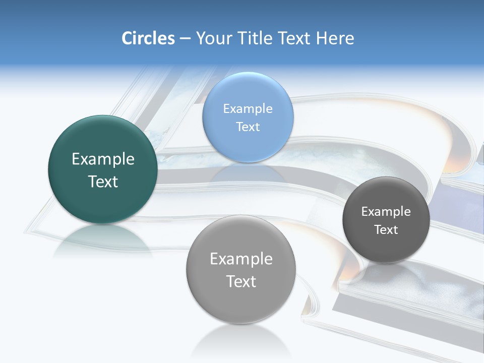 A Book Is Open On A White Background PowerPoint Template