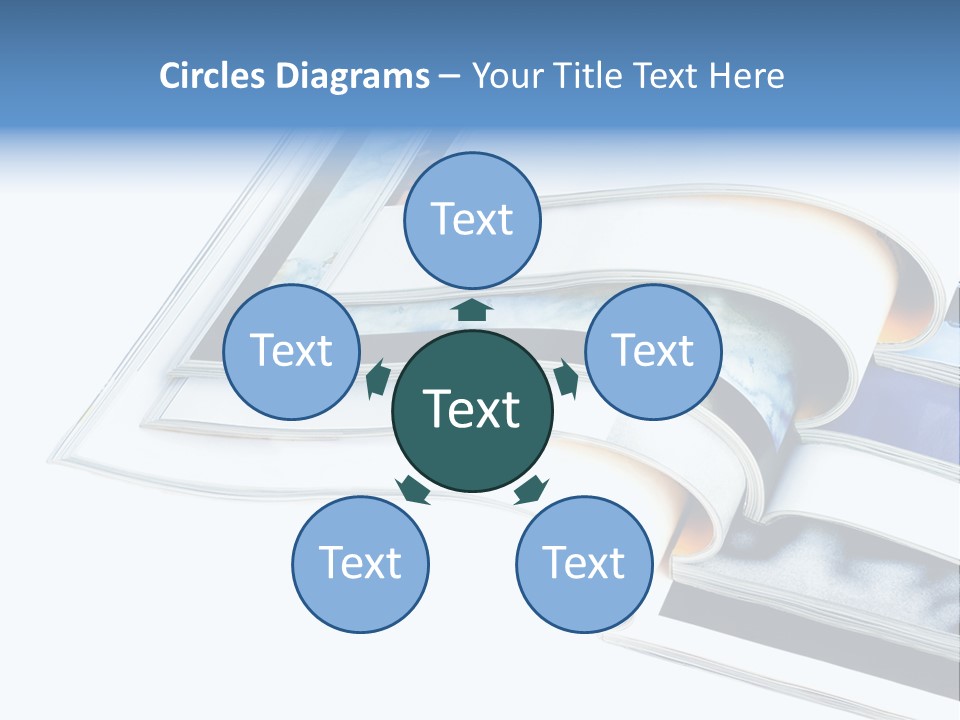 A Book Is Open On A White Background PowerPoint Template