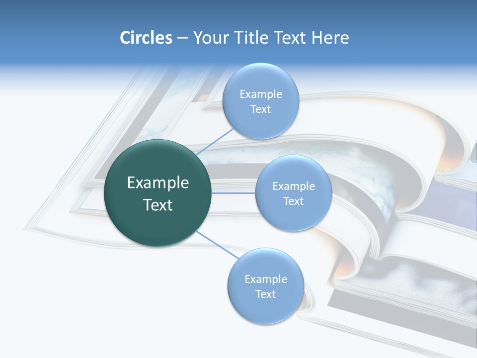 A Book Is Open On A White Background PowerPoint Template