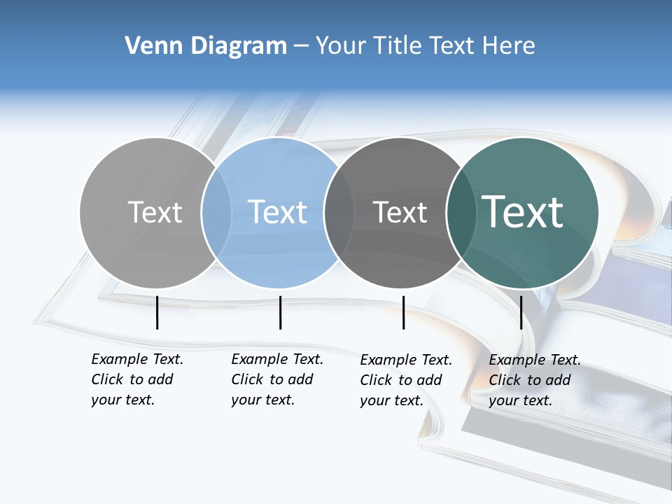 A Book Is Open On A White Background PowerPoint Template