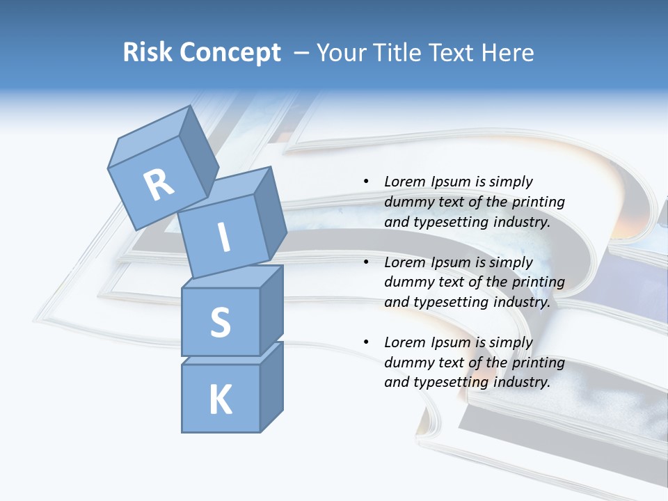 A Book Is Open On A White Background PowerPoint Template