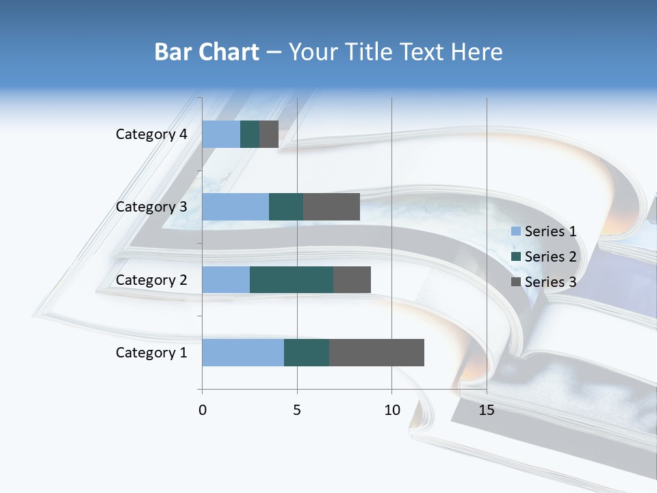 A Book Is Open On A White Background PowerPoint Template