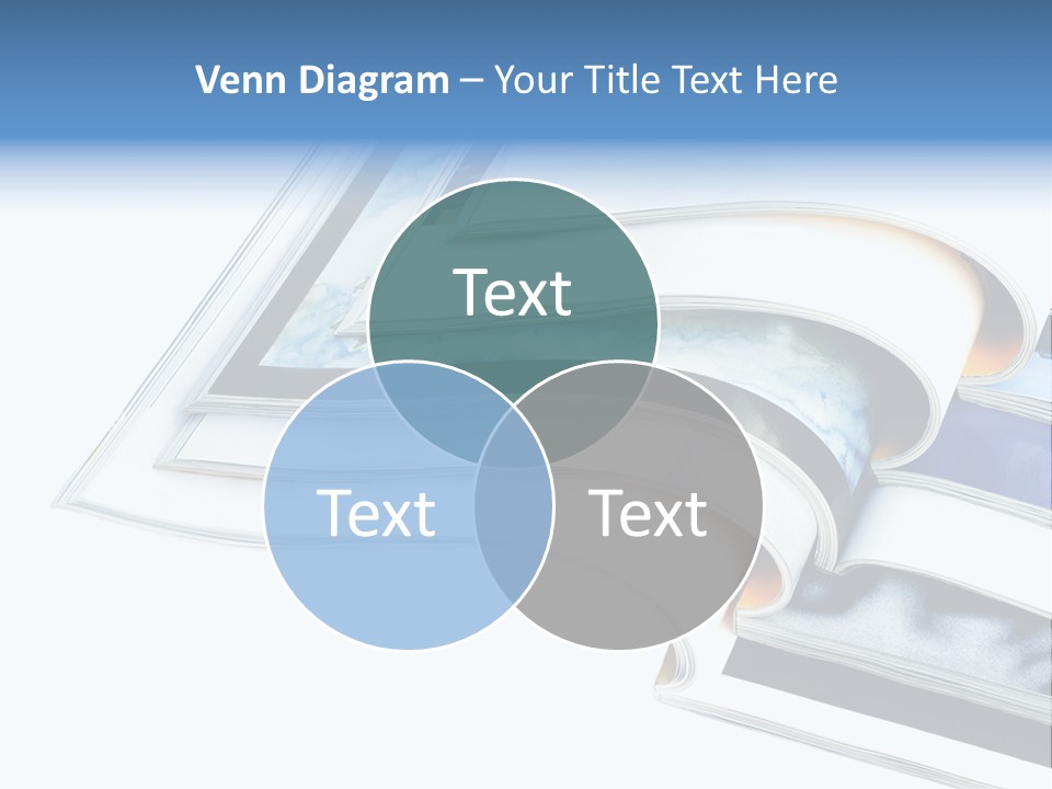 A Book Is Open On A White Background PowerPoint Template