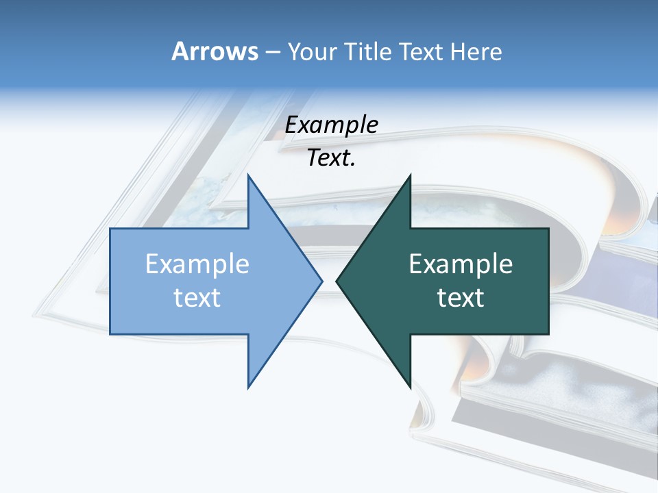 A Book Is Open On A White Background PowerPoint Template