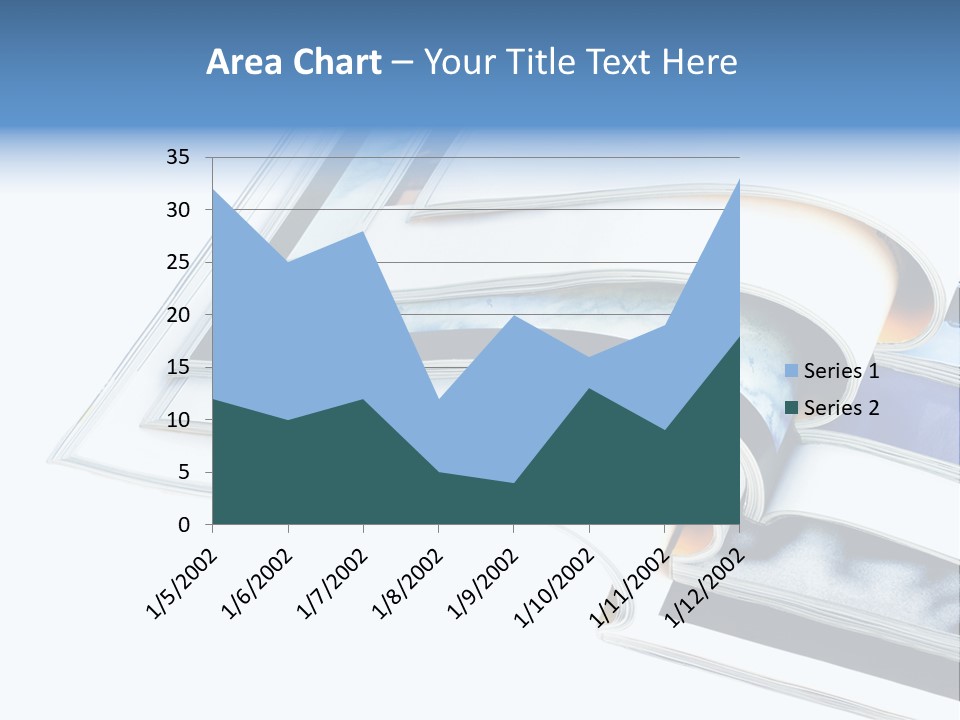 A Book Is Open On A White Background PowerPoint Template