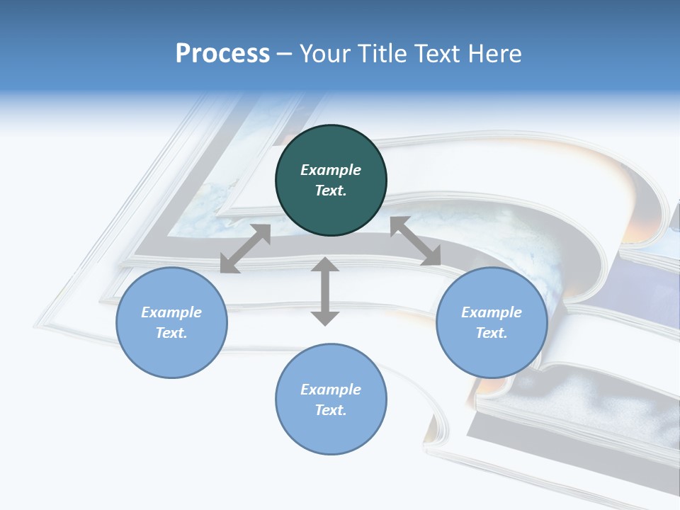 A Book Is Open On A White Background PowerPoint Template