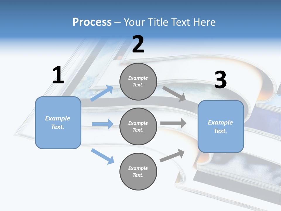 A Book Is Open On A White Background PowerPoint Template