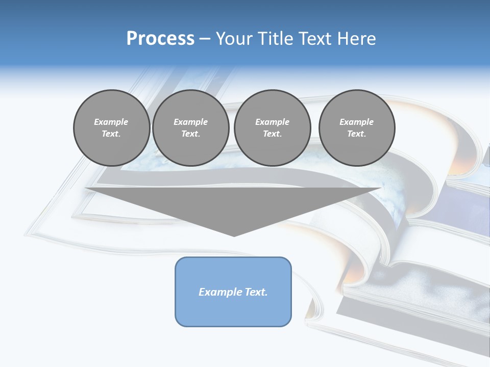 A Book Is Open On A White Background PowerPoint Template