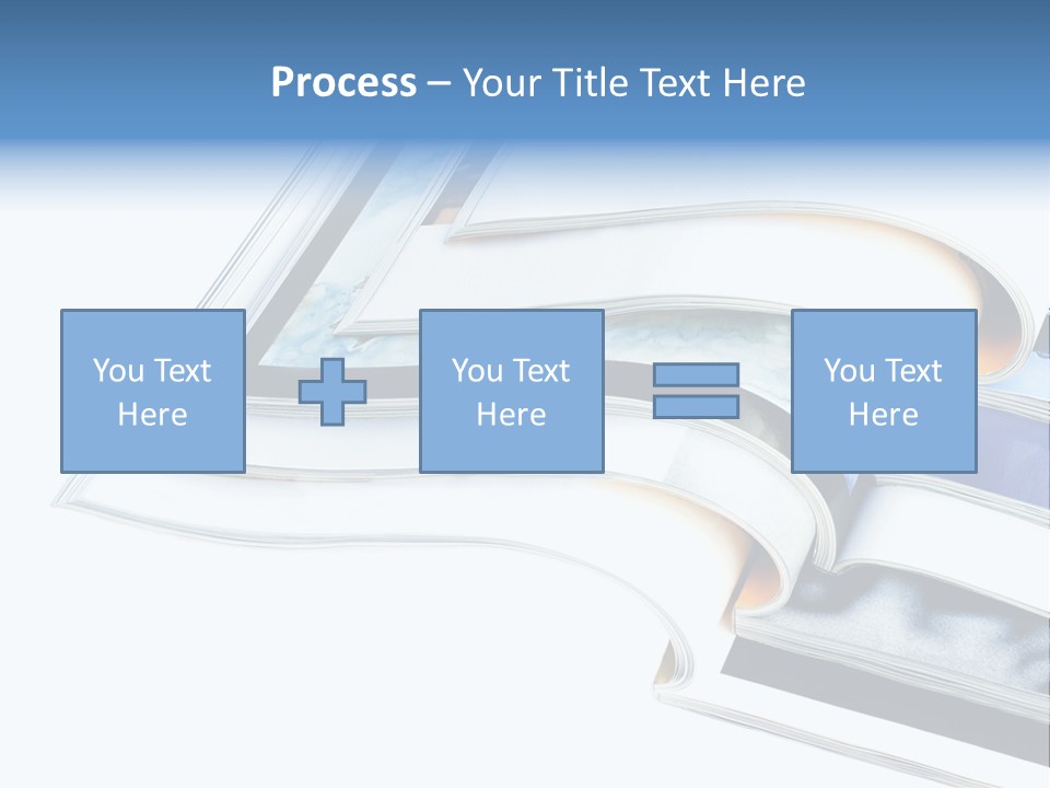 A Book Is Open On A White Background PowerPoint Template