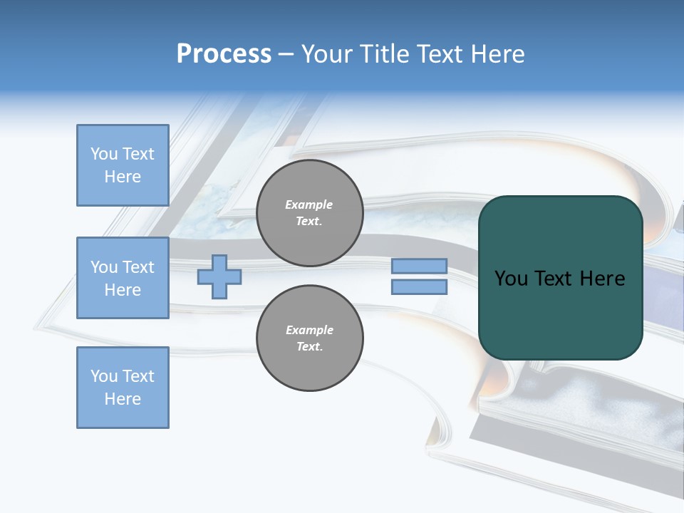 A Book Is Open On A White Background PowerPoint Template
