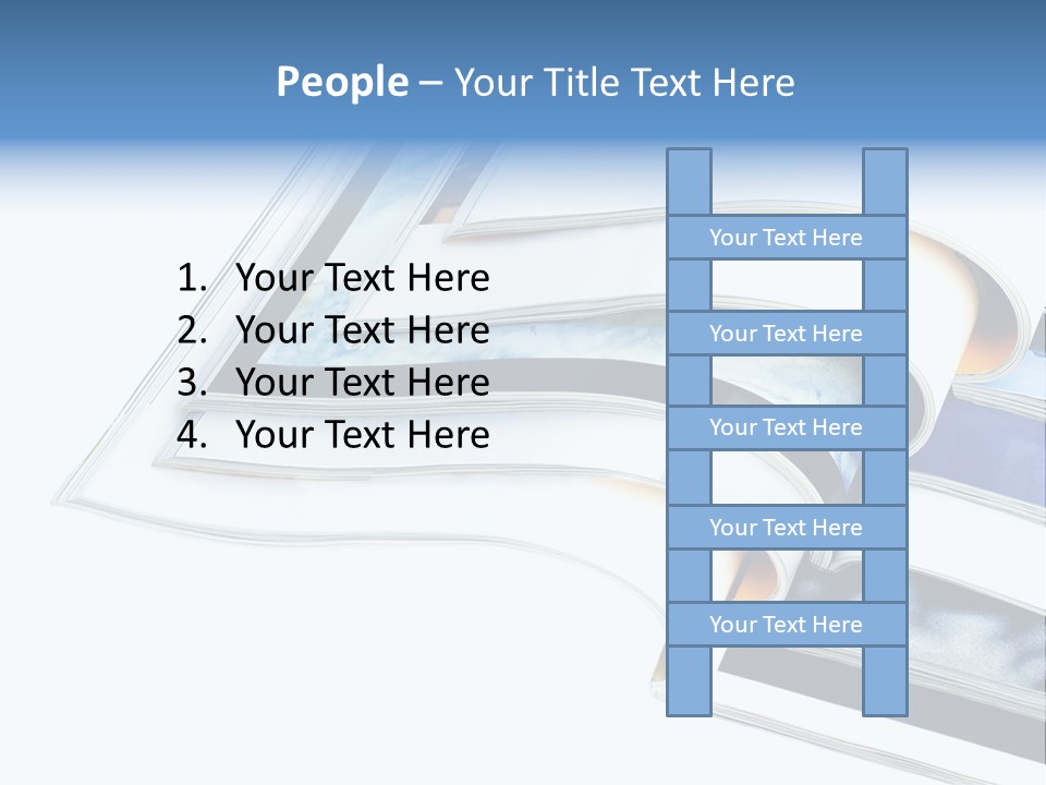 A Book Is Open On A White Background PowerPoint Template