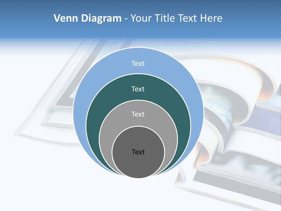 A Book Is Open On A White Background PowerPoint Template