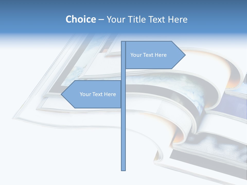 A Book Is Open On A White Background PowerPoint Template