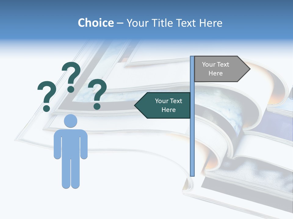 A Book Is Open On A White Background PowerPoint Template