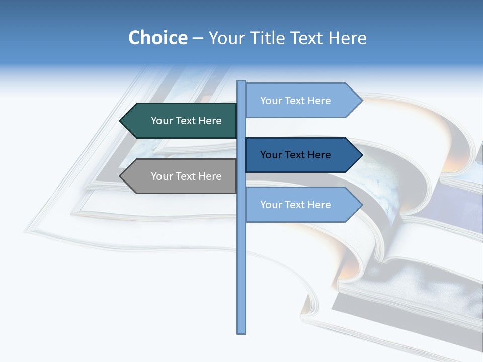 A Book Is Open On A White Background PowerPoint Template